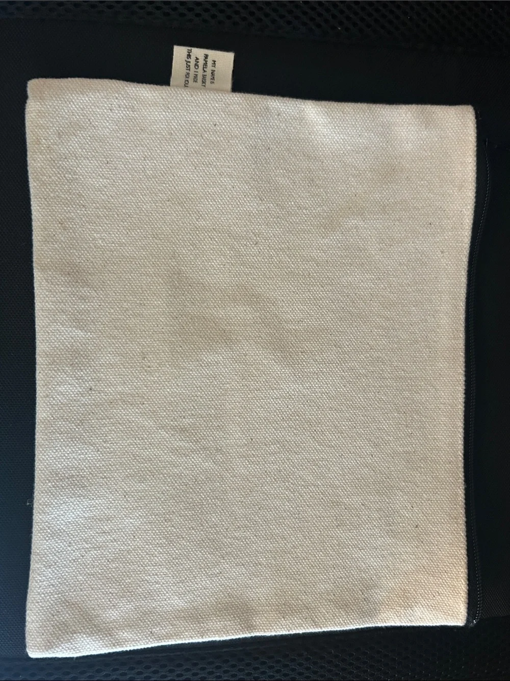 Canvas Quote Pouch - Black & Cream